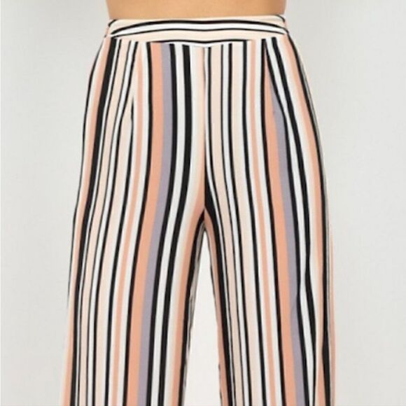 Matching Set sz L - Tied Back Crop Top w High Waist Crop Pant - Picture 5 of 9